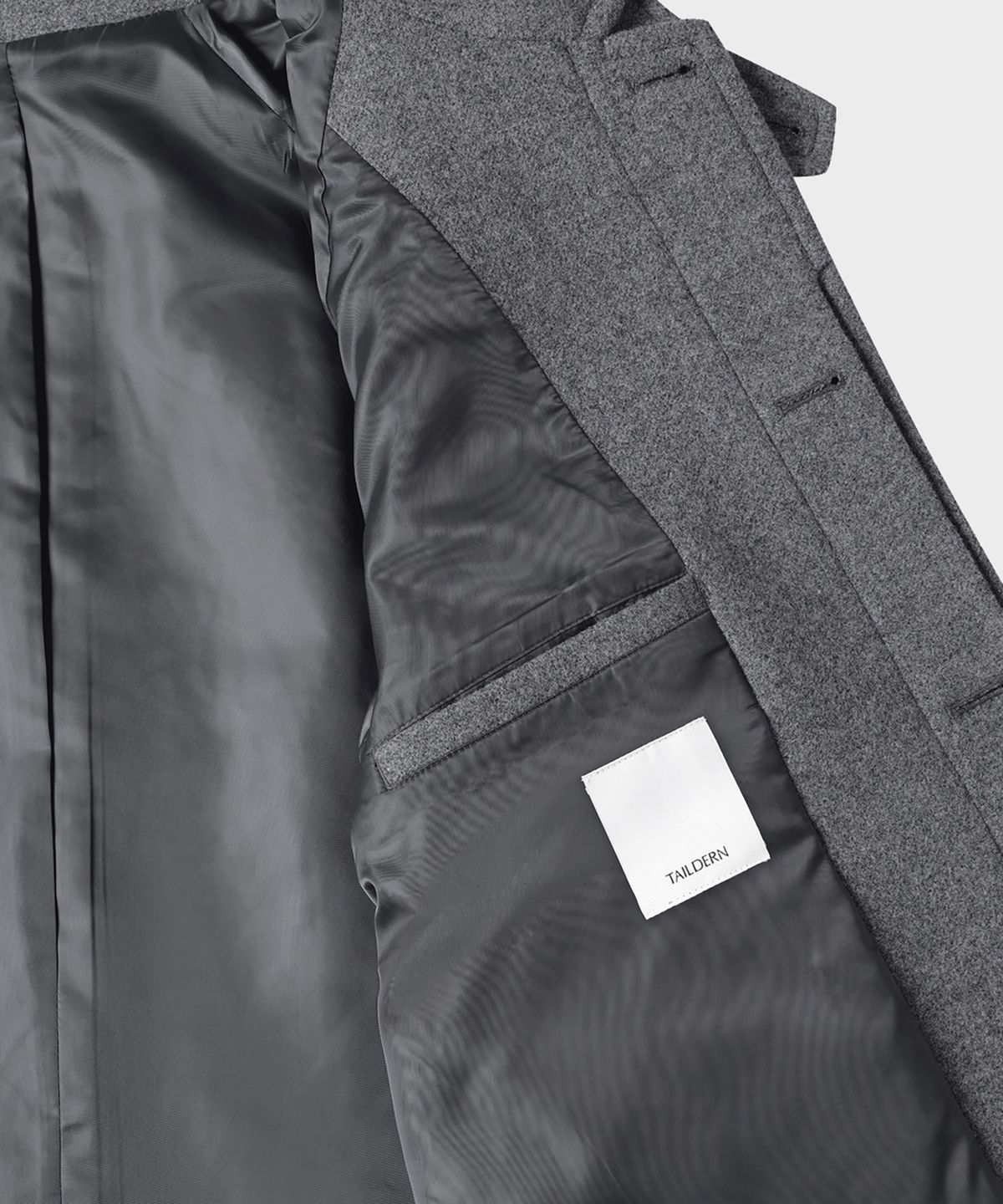 테일던(TAILDERN) Dane Wool Balmacaan Coat Grey