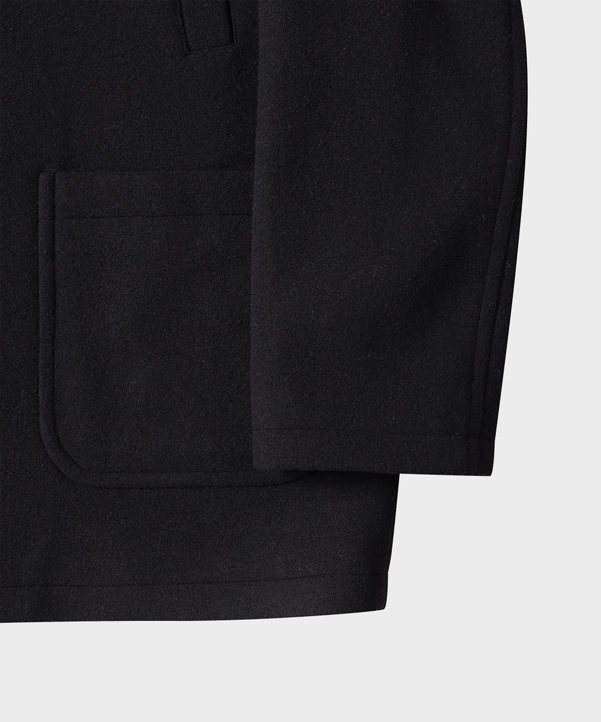 테일던(TAILDERN) Garrel Wool Blend Half Coat Black