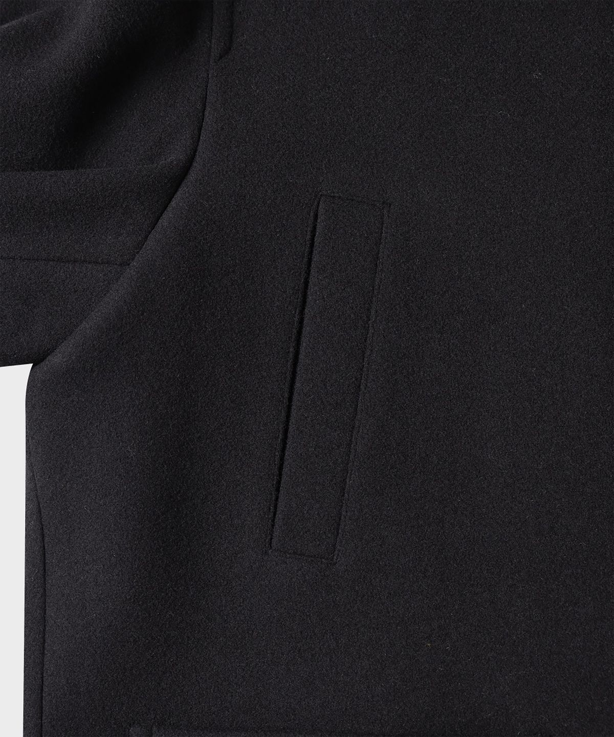 테일던(TAILDERN) Garrel Wool Blend Half Coat Black