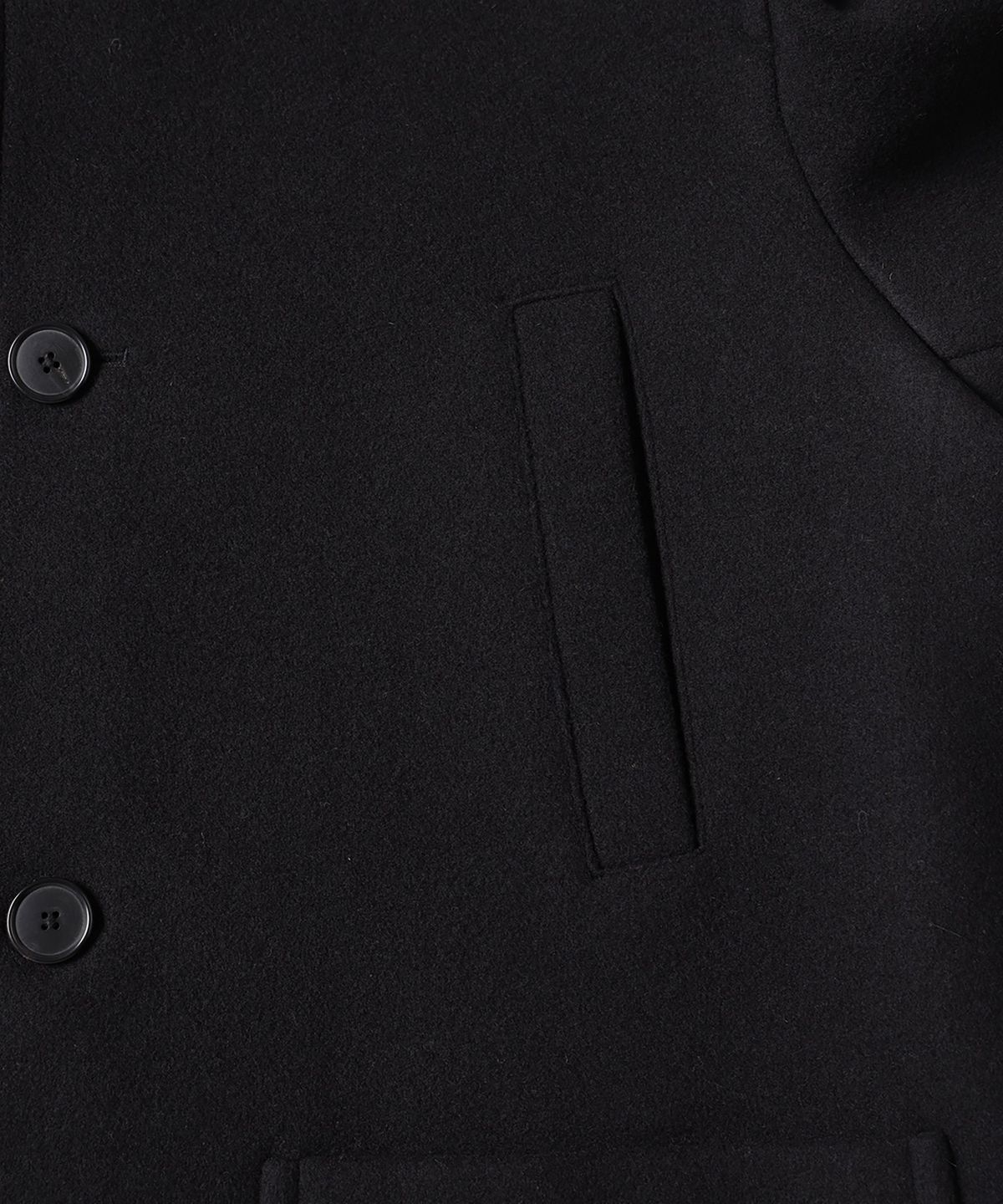 테일던(TAILDERN) Garrel Wool Blend Half Coat Black