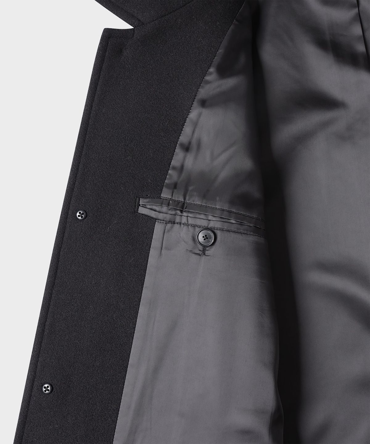 테일던(TAILDERN) Garrel Wool Blend Half Coat Black