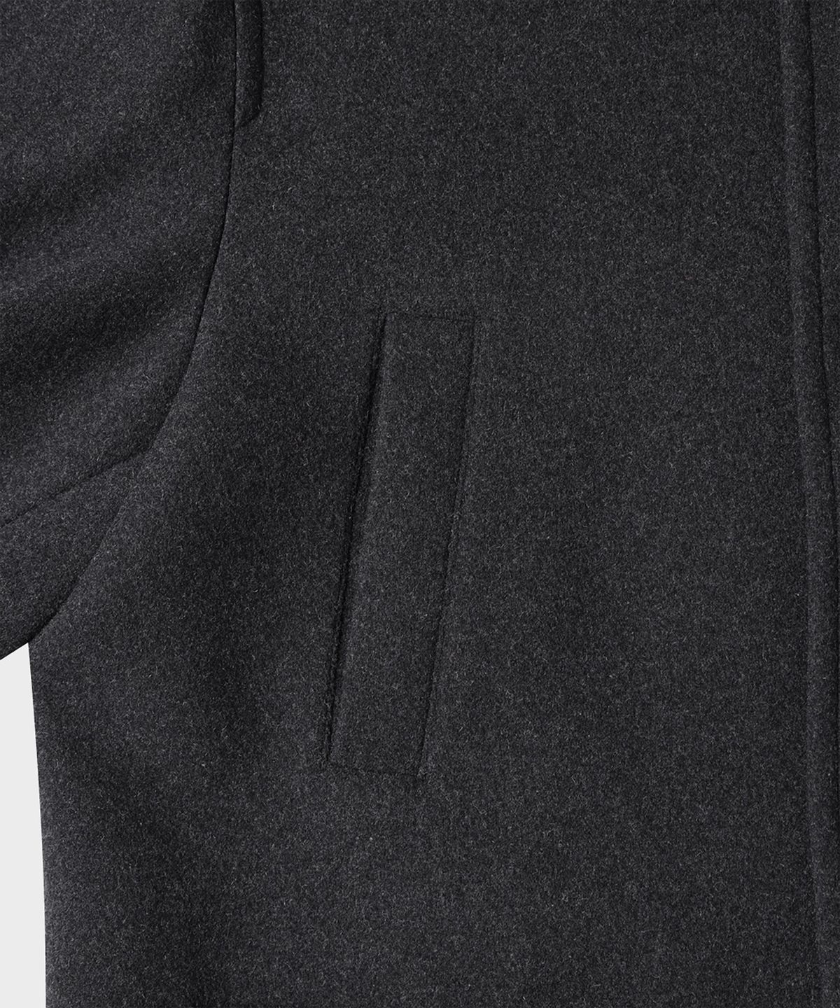 테일던(TAILDERN) Garrel Wool Blend Half Coat Charcoal