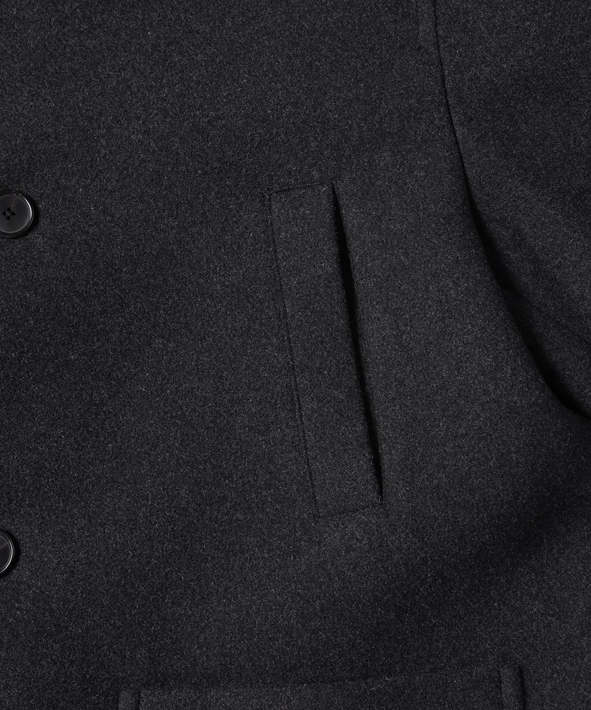 테일던(TAILDERN) Garrel Wool Blend Half Coat Charcoal