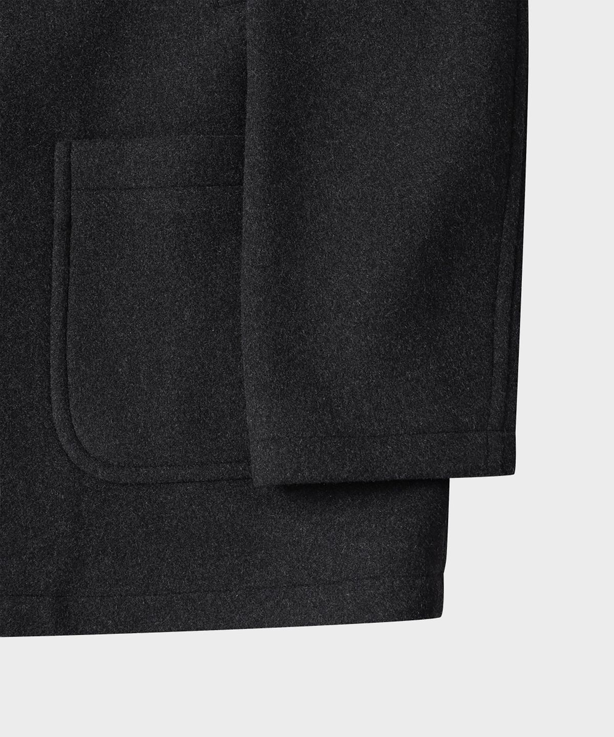 테일던(TAILDERN) Garrel Wool Blend Half Coat Charcoal