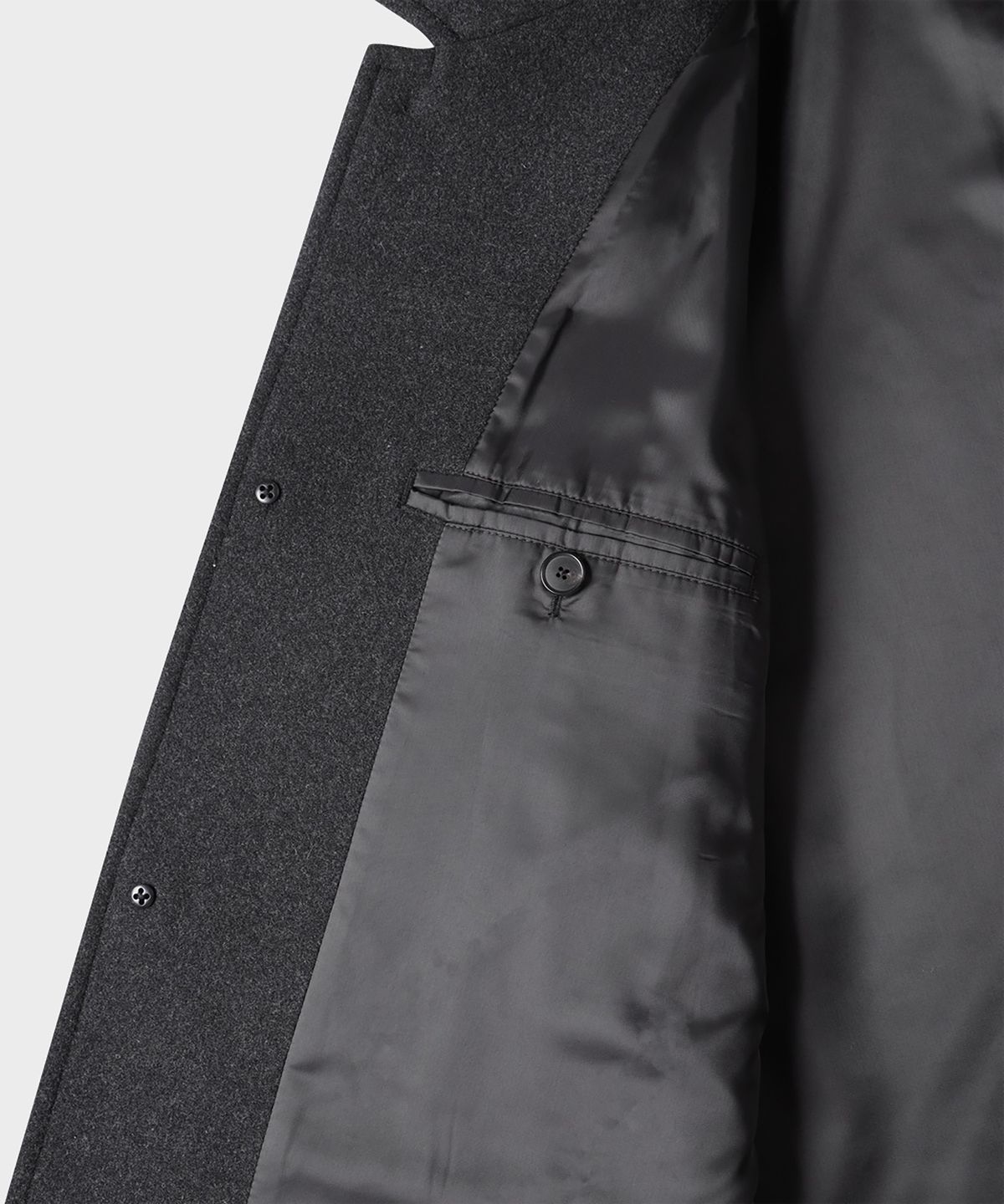 테일던(TAILDERN) Garrel Wool Blend Half Coat Charcoal