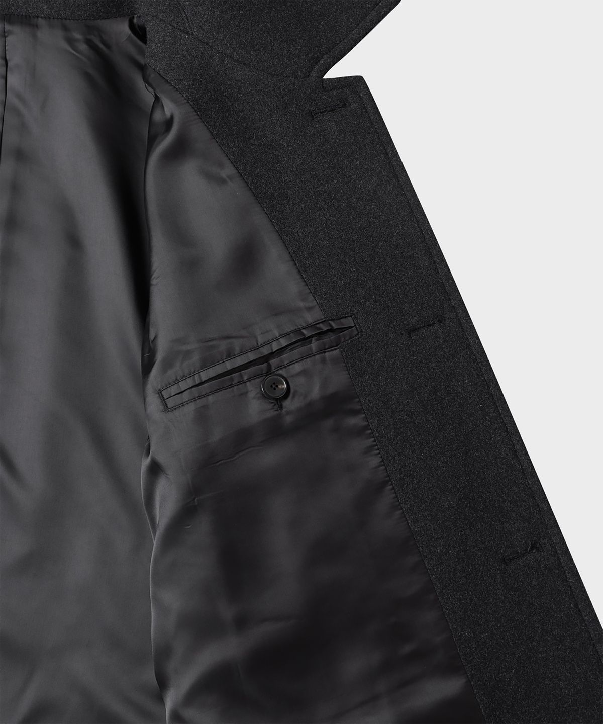 테일던(TAILDERN) Garrel Wool Blend Half Coat Charcoal