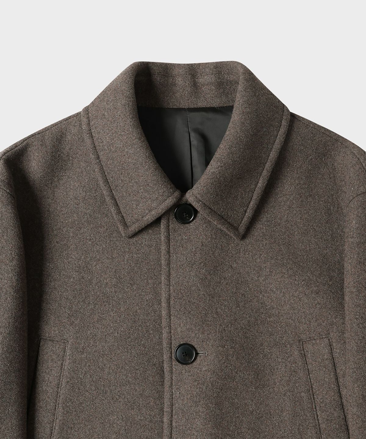 테일던(TAILDERN) Garrel Wool Blend Half Coat Dark Khaki