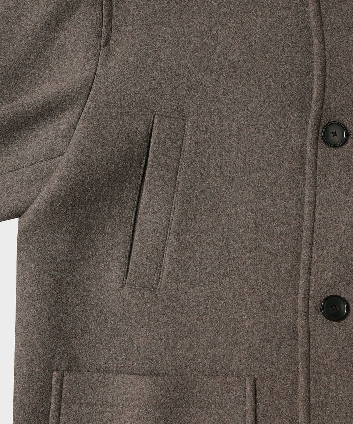 테일던(TAILDERN) Garrel Wool Blend Half Coat Dark Khaki