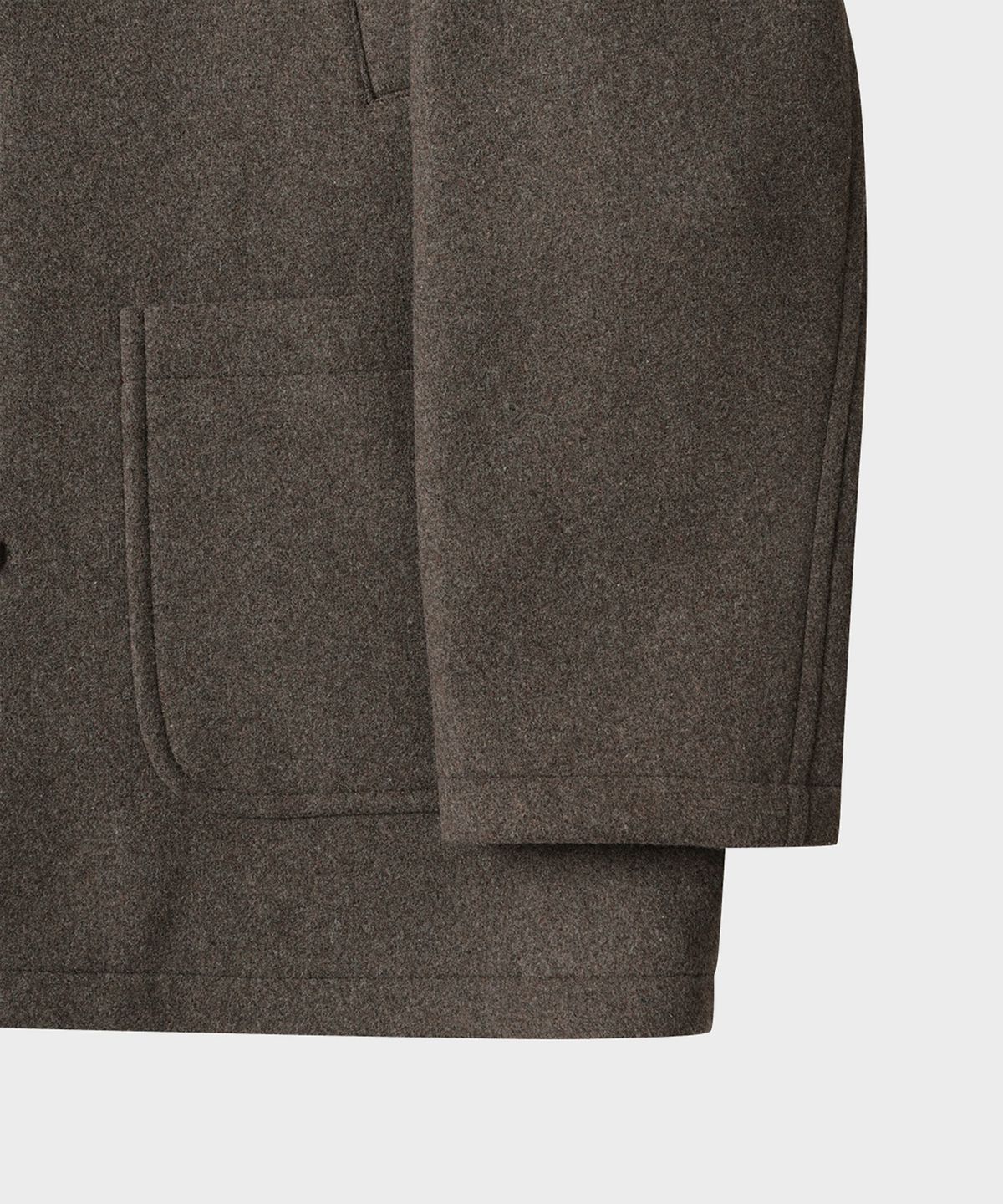 테일던(TAILDERN) Garrel Wool Blend Half Coat Dark Khaki