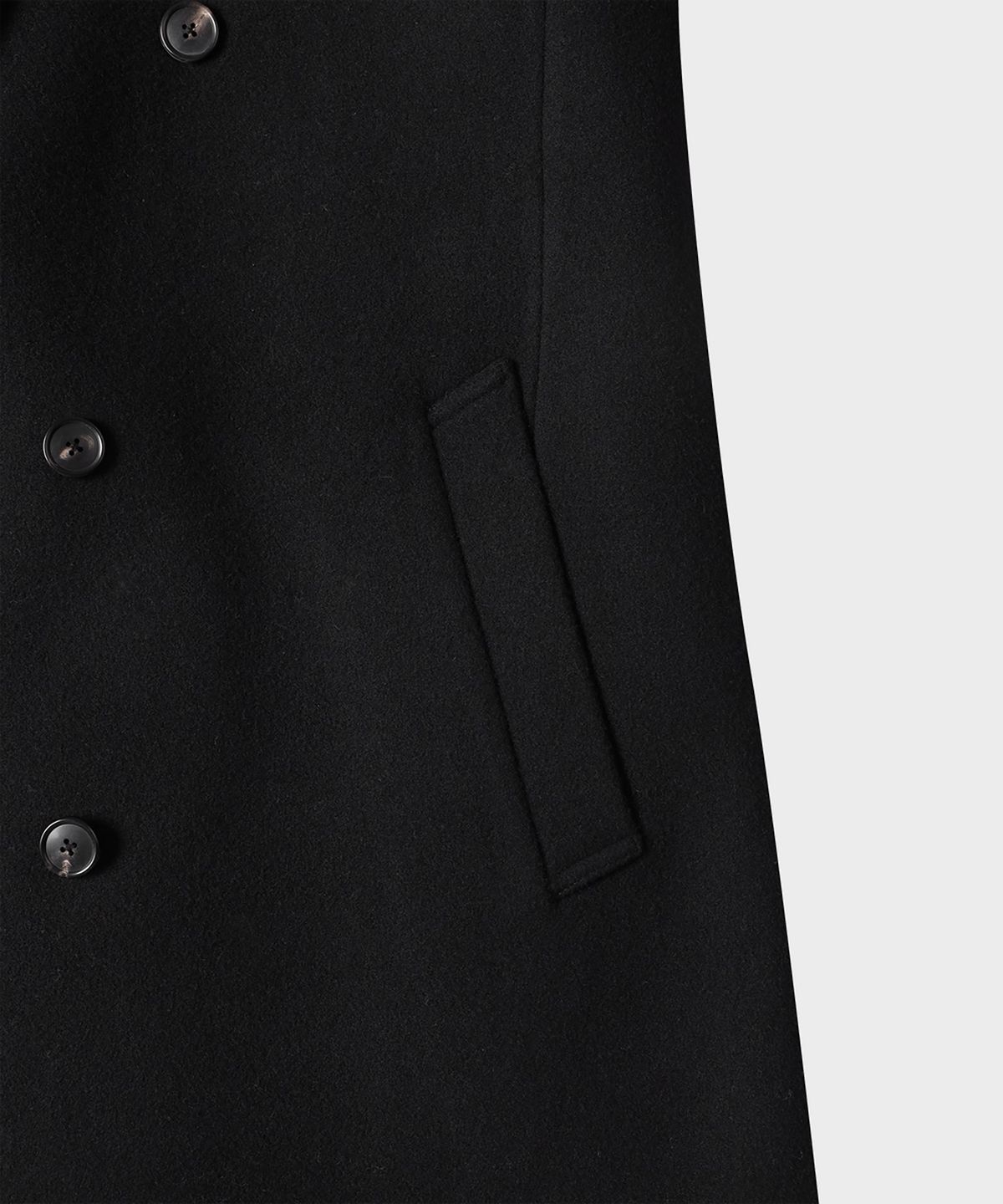 테일던(TAILDERN) Leonard Wool Cash Double Coat Black