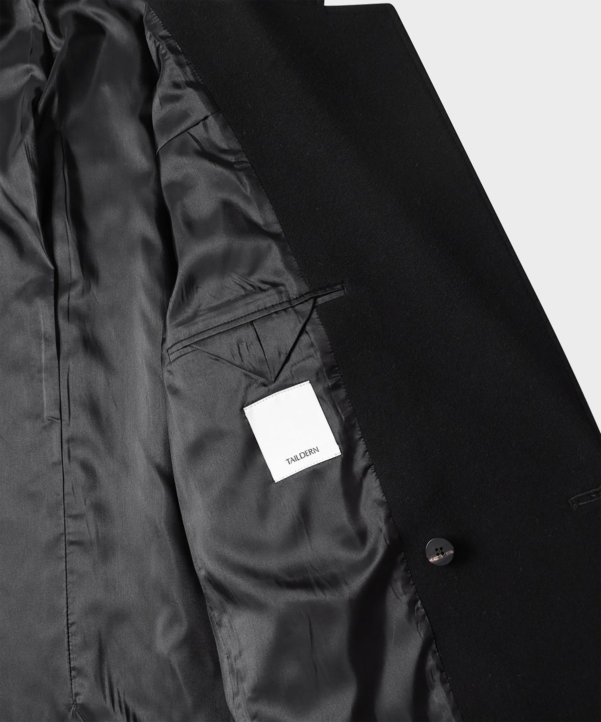 테일던(TAILDERN) Leonard Wool Cash Double Coat Black
