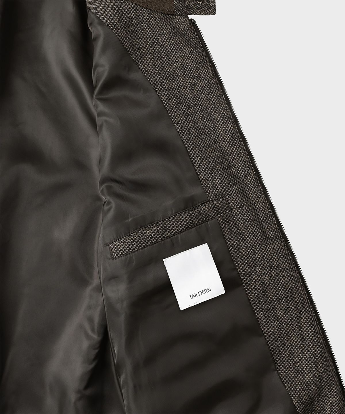 테일던(TAILDERN) McQueen Wool Harrington Jacket Brown