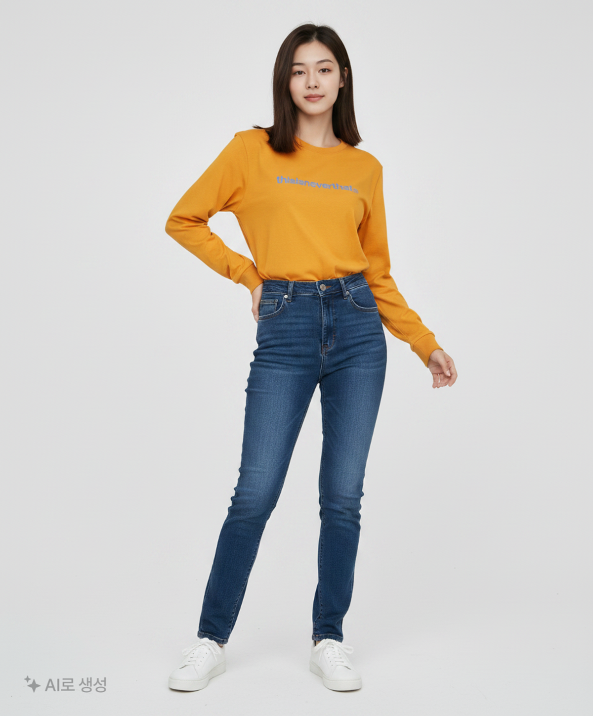 디스이즈네버댓(THISISNEVERTHAT) T-Logo L/SL Top Marigold L