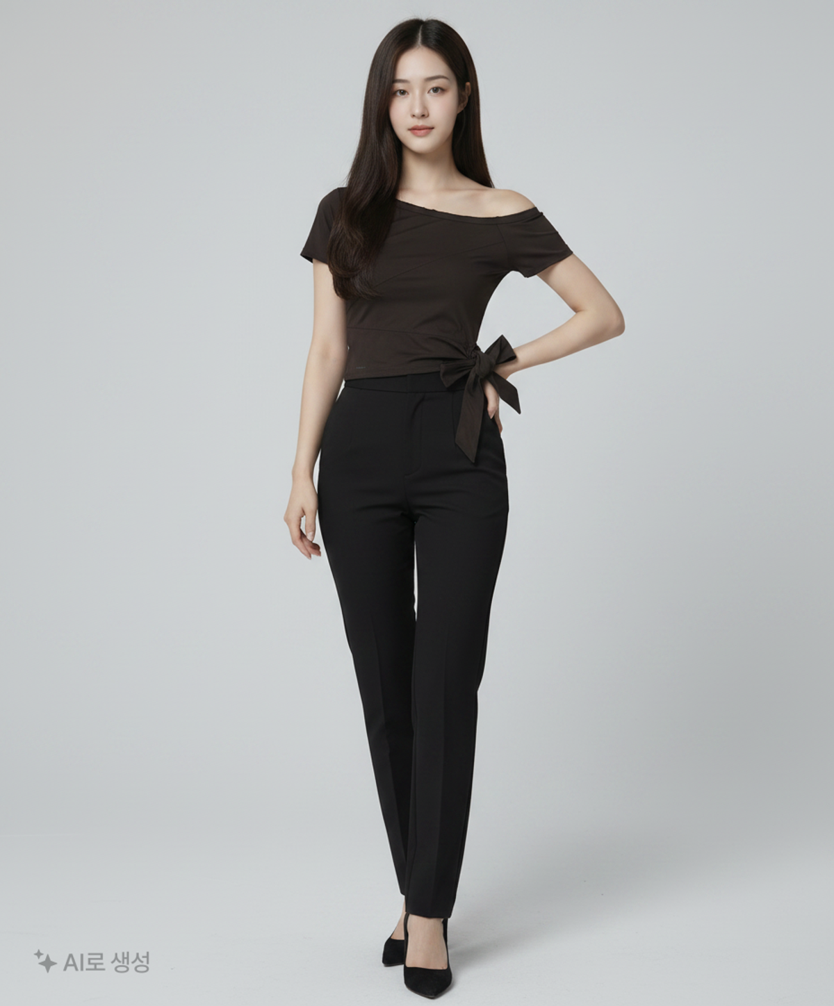 샌드릭(SANDRIC) One-Shoulder Strap Tee_Black ONE