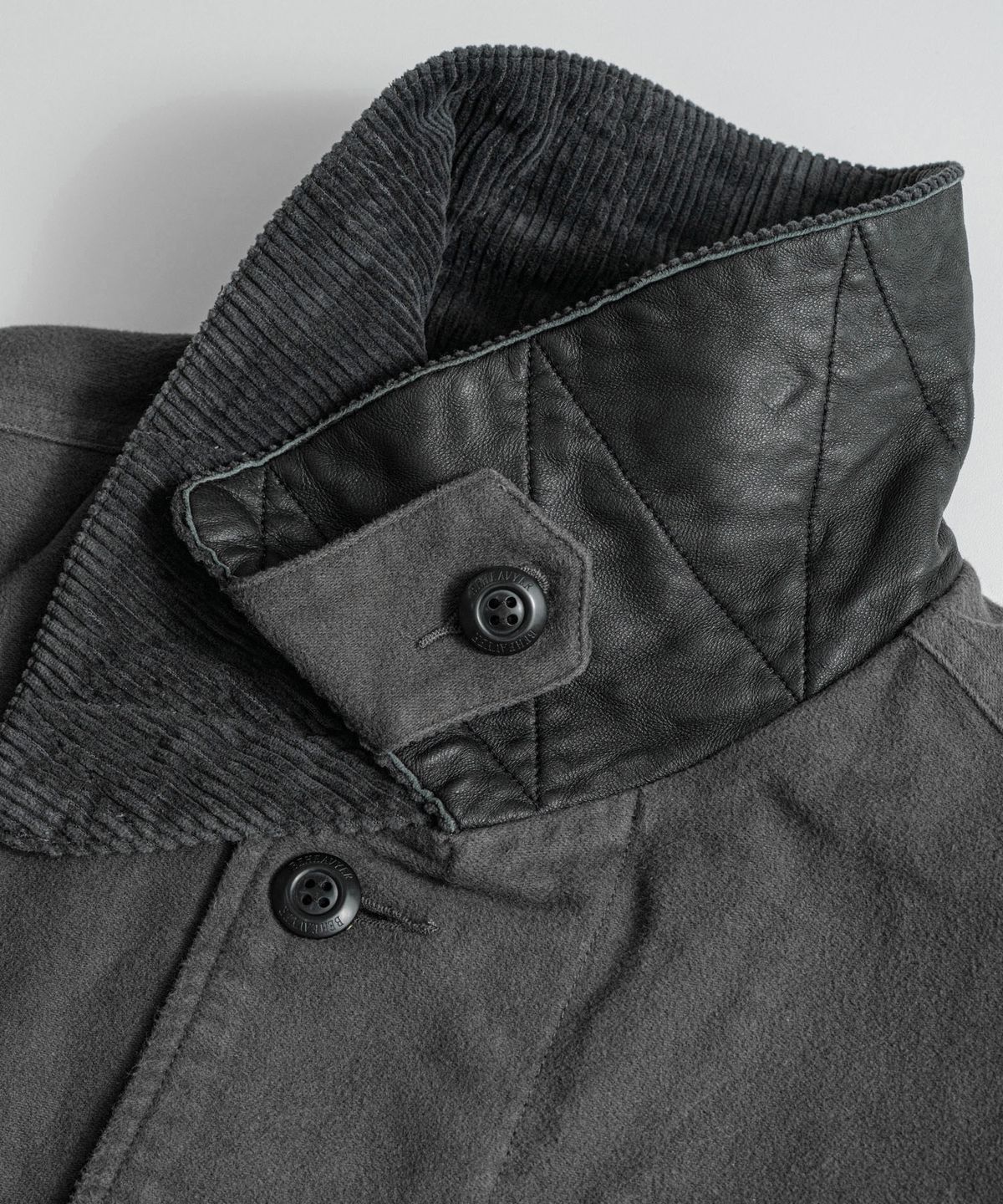 비헤비어(BEHEAVYER) SOFT MOLESKIN M59 MIL COAT charcoal