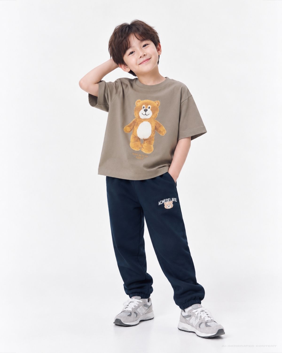 아크메드라비 키즈(acmedelaviekids) KIDS AC BEARDOLL SHORT SLEEVE T-SHIRT