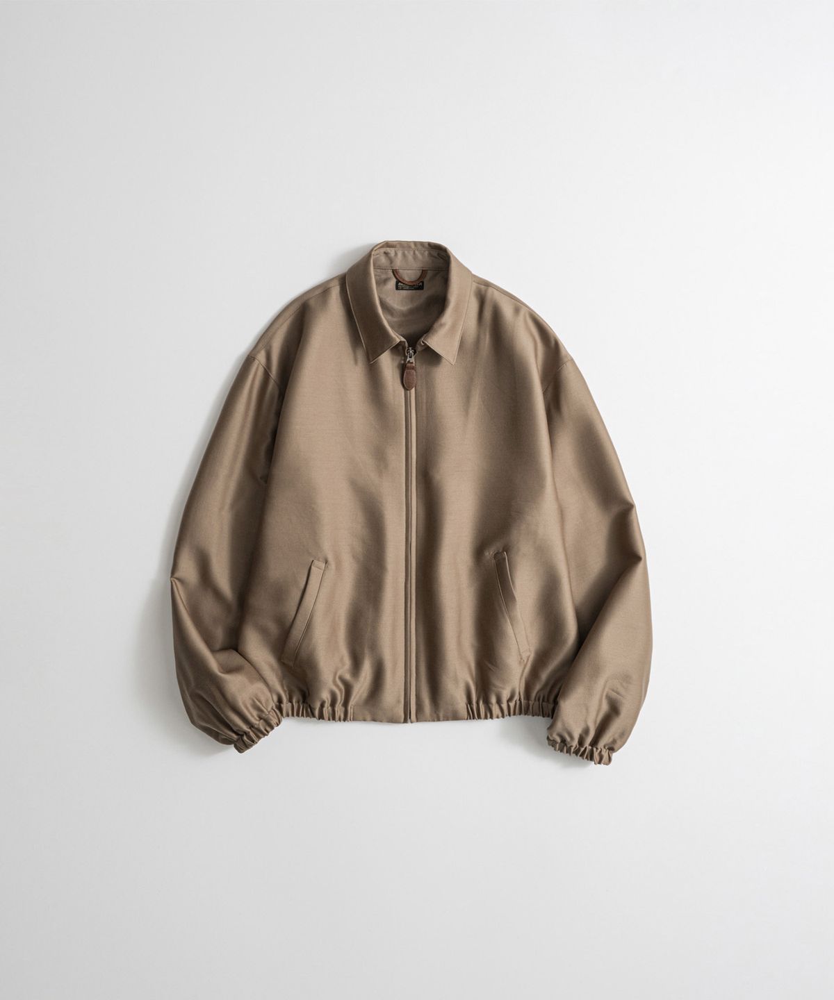비헤비어(BEHEAVYER) SILK WOOL ZIP BLOUSON taupe