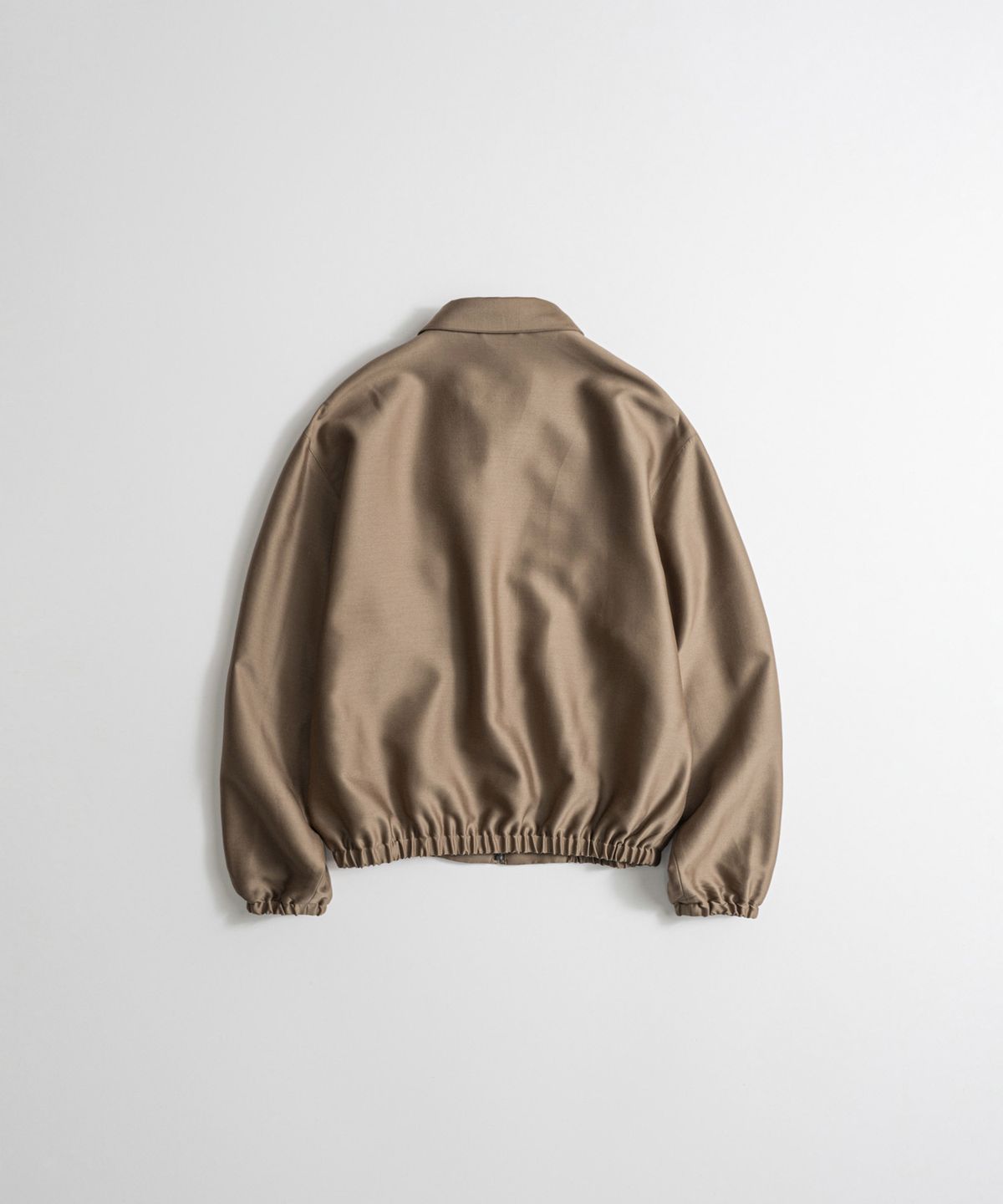 비헤비어(BEHEAVYER) SILK WOOL ZIP BLOUSON taupe