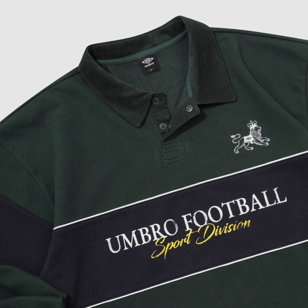 엄브로(UMBRO) 더비클럽 컬러블럭 럭비 맨투맨 그린 UR311CFS92