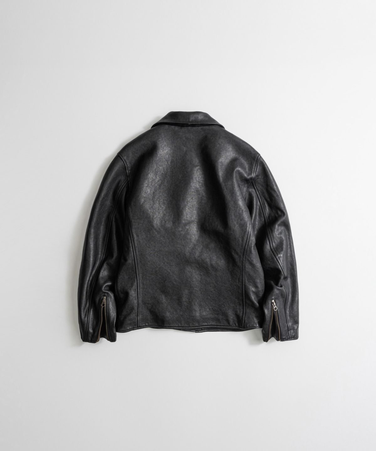 비헤비어(BEHEAVYER) DISTRESSED LAMBSKIN DB RIDER JACKET black