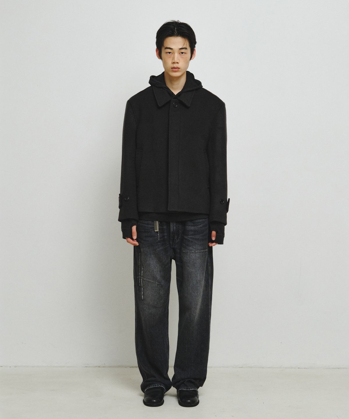 엔도어(ENDOOR) Short Mac Coat (Dark Gray)