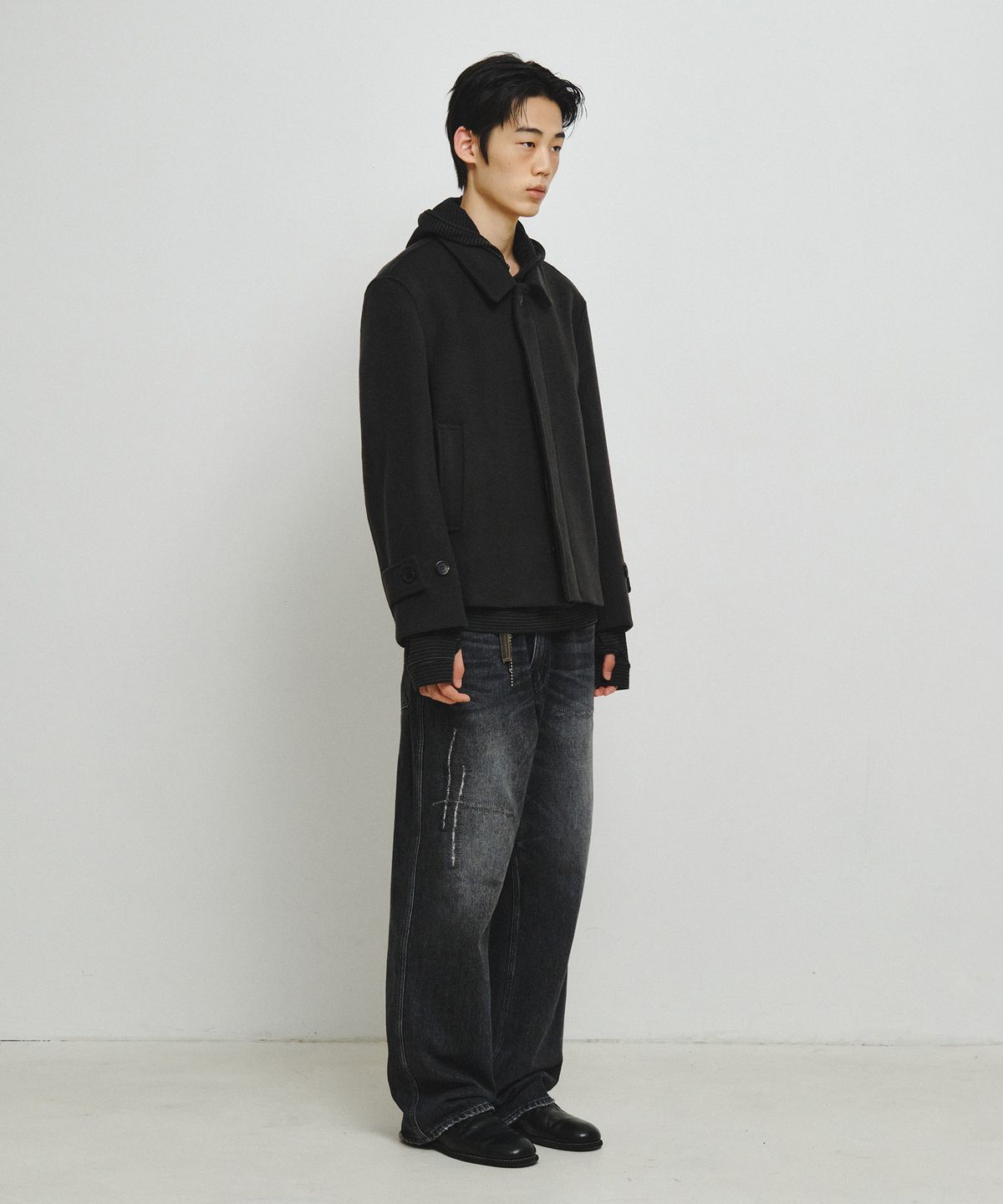 엔도어(ENDOOR) Short Mac Coat (Dark Gray)