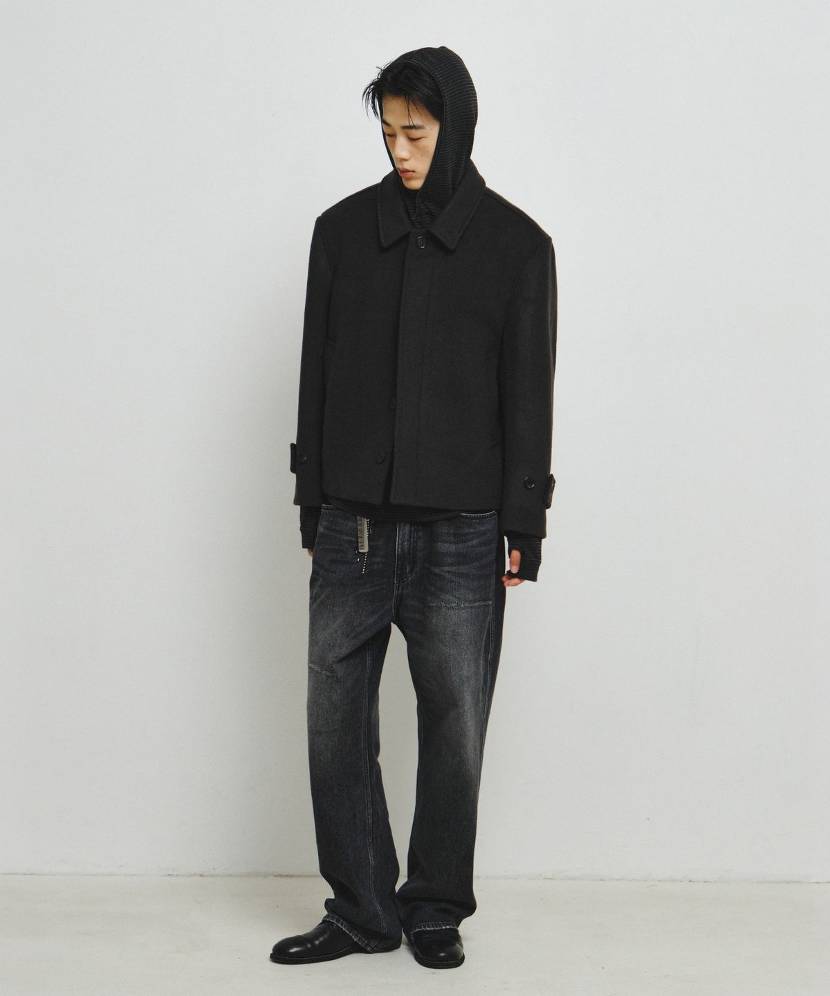 엔도어(ENDOOR) Short Mac Coat (Dark Gray)
