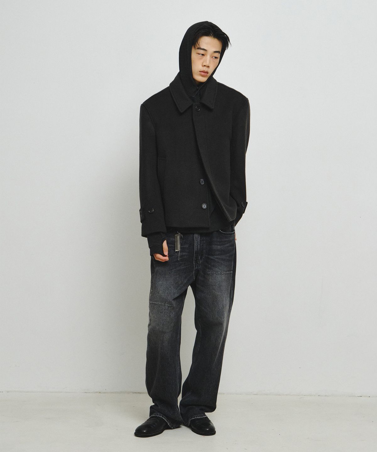 엔도어(ENDOOR) Short Mac Coat (Dark Gray)