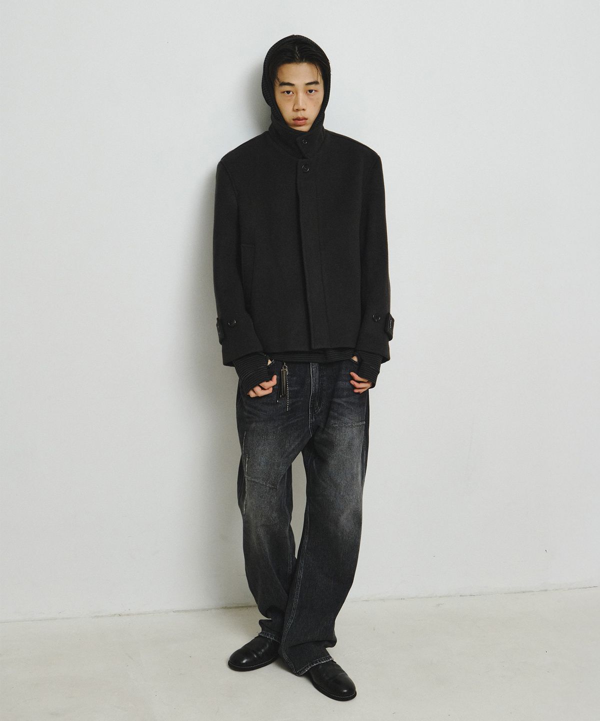 엔도어(ENDOOR) Short Mac Coat (Dark Gray)