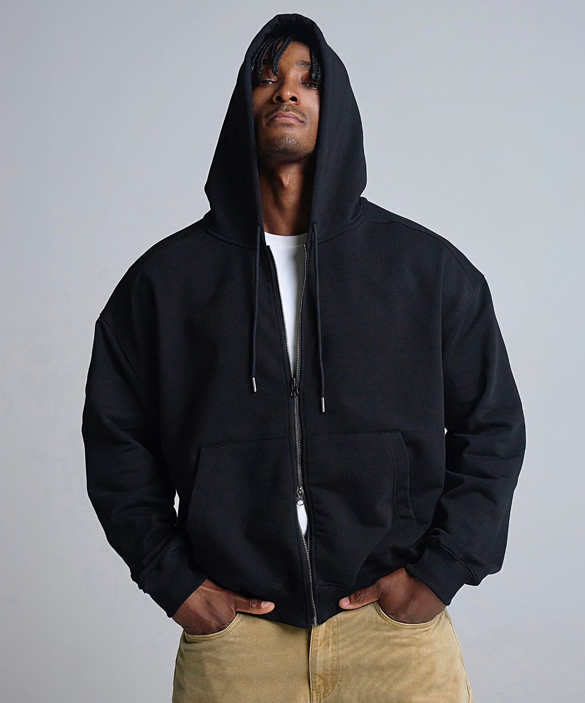 베르만 어패럴(VERMANN APPAREL) 에센셜 오버핏 스웨트 후드 집업 2colors