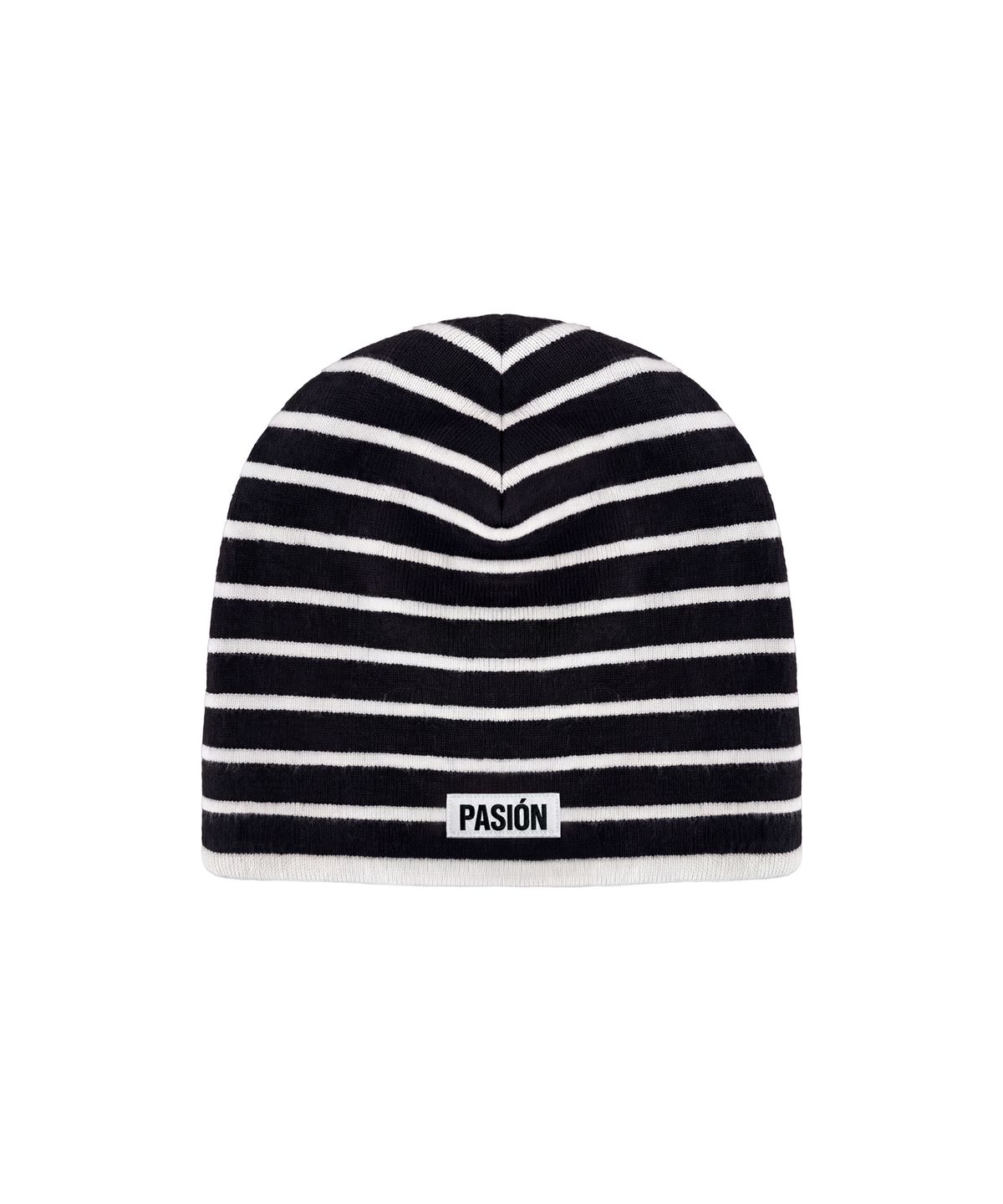 파시온(PASION) 듀얼 팝 스트라이프 비니_블랙 Dual Pop Stripe Beanie_Black