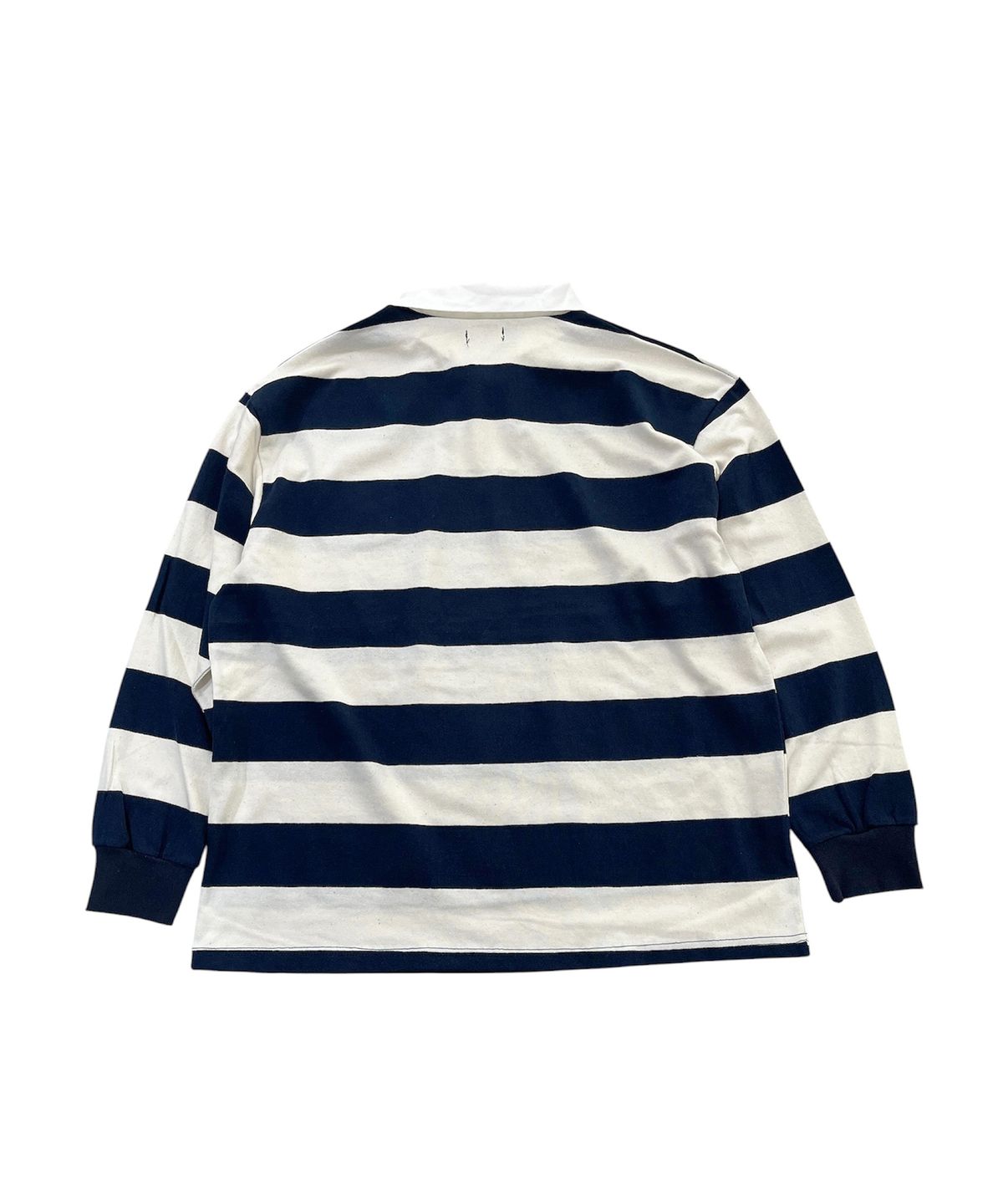 스케이터락(SK8ER ROCK) Varsity Patch Rugby Shirt (ivory*navy)
