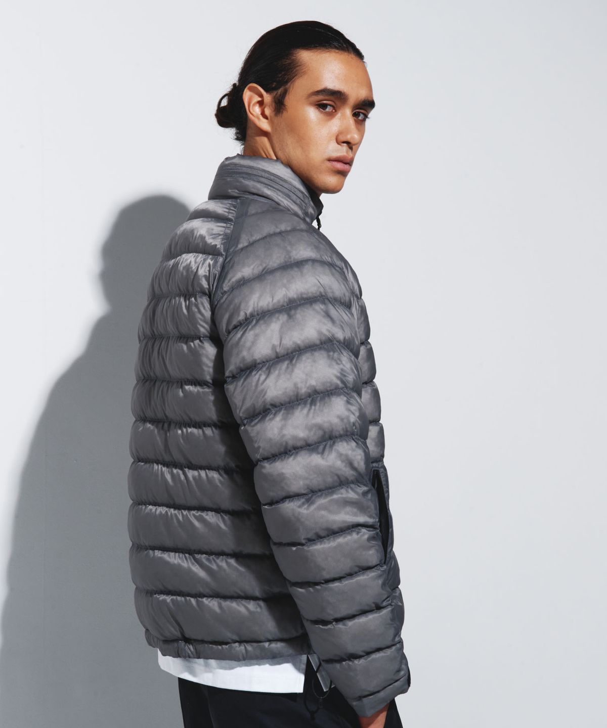 칼라파타르(KALAPATTHAR) AIR PADDED STAND COLLAR JACKET - GREY