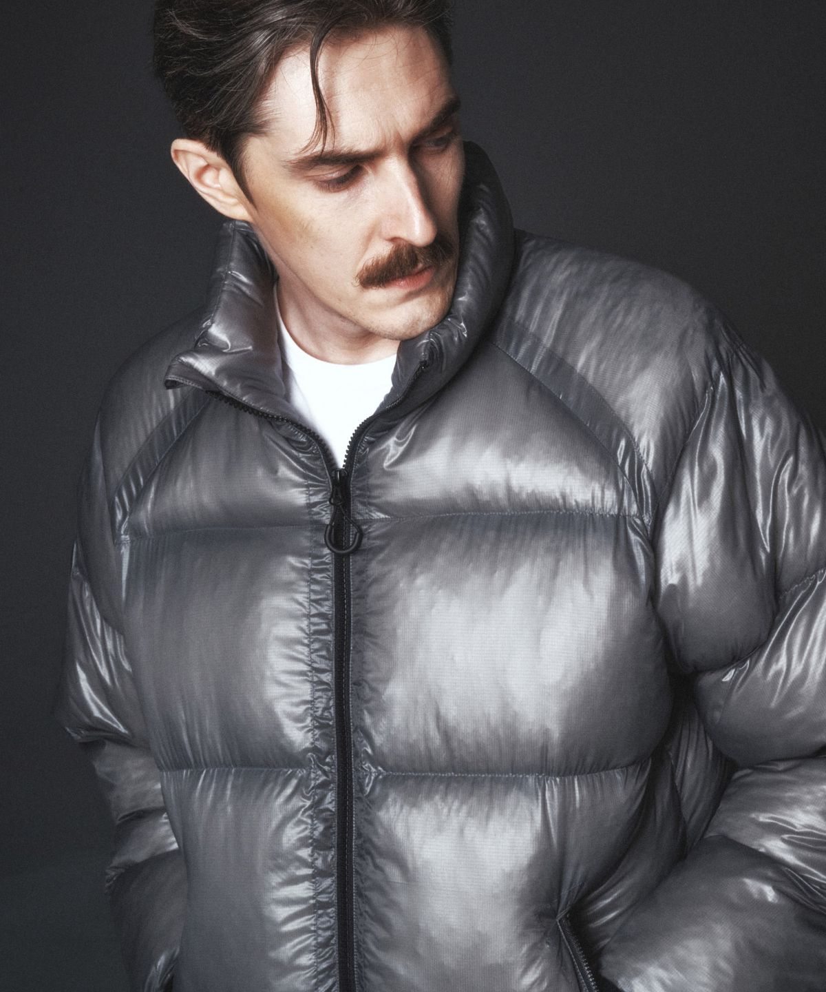 칼라파타르(KALAPATTHAR) AIR PUFFER STAND COLLAR JACKET - GREY