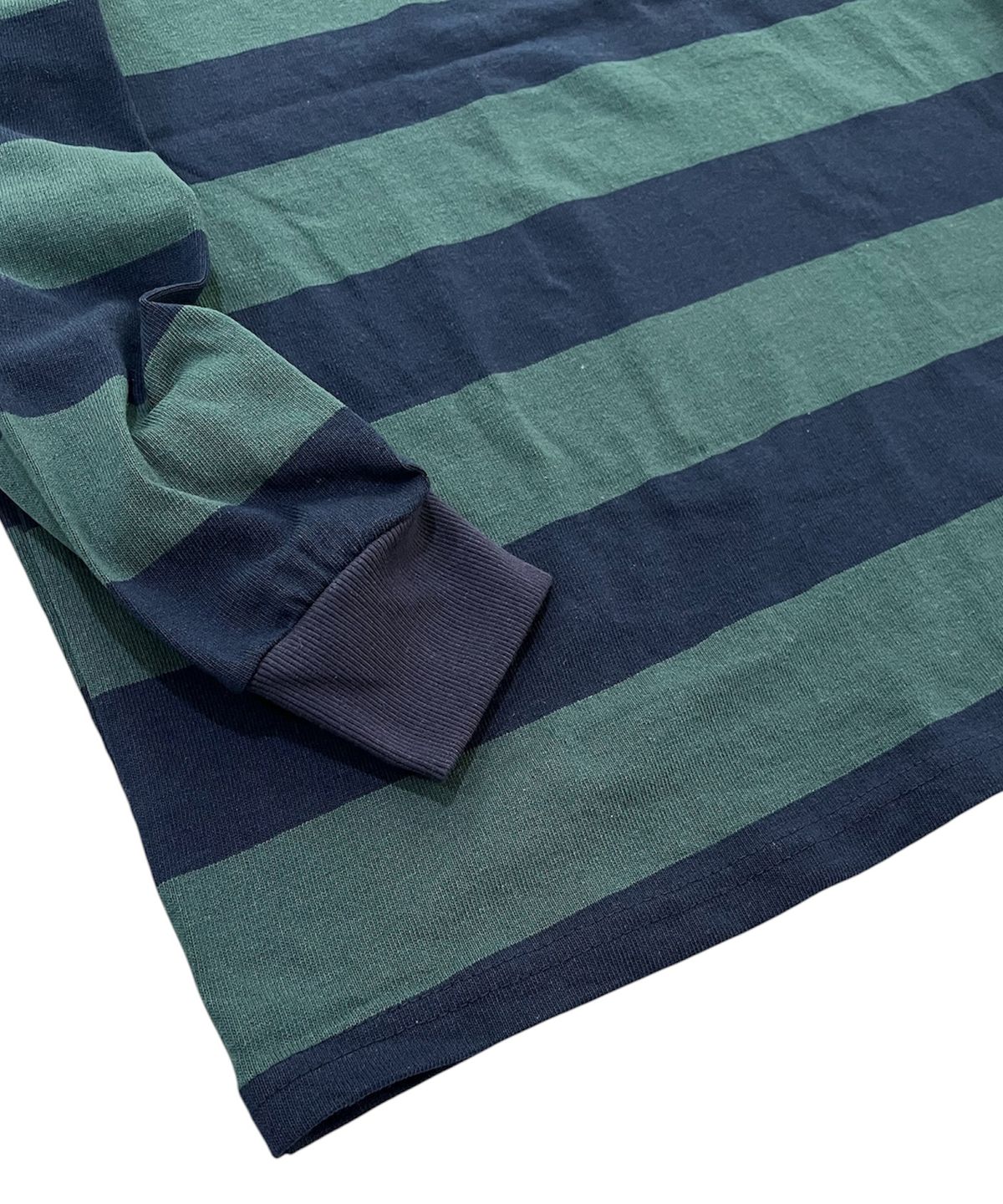 스케이터락(SK8ER ROCK) Varsity Patch Rugby Shirt (deep green*navy)