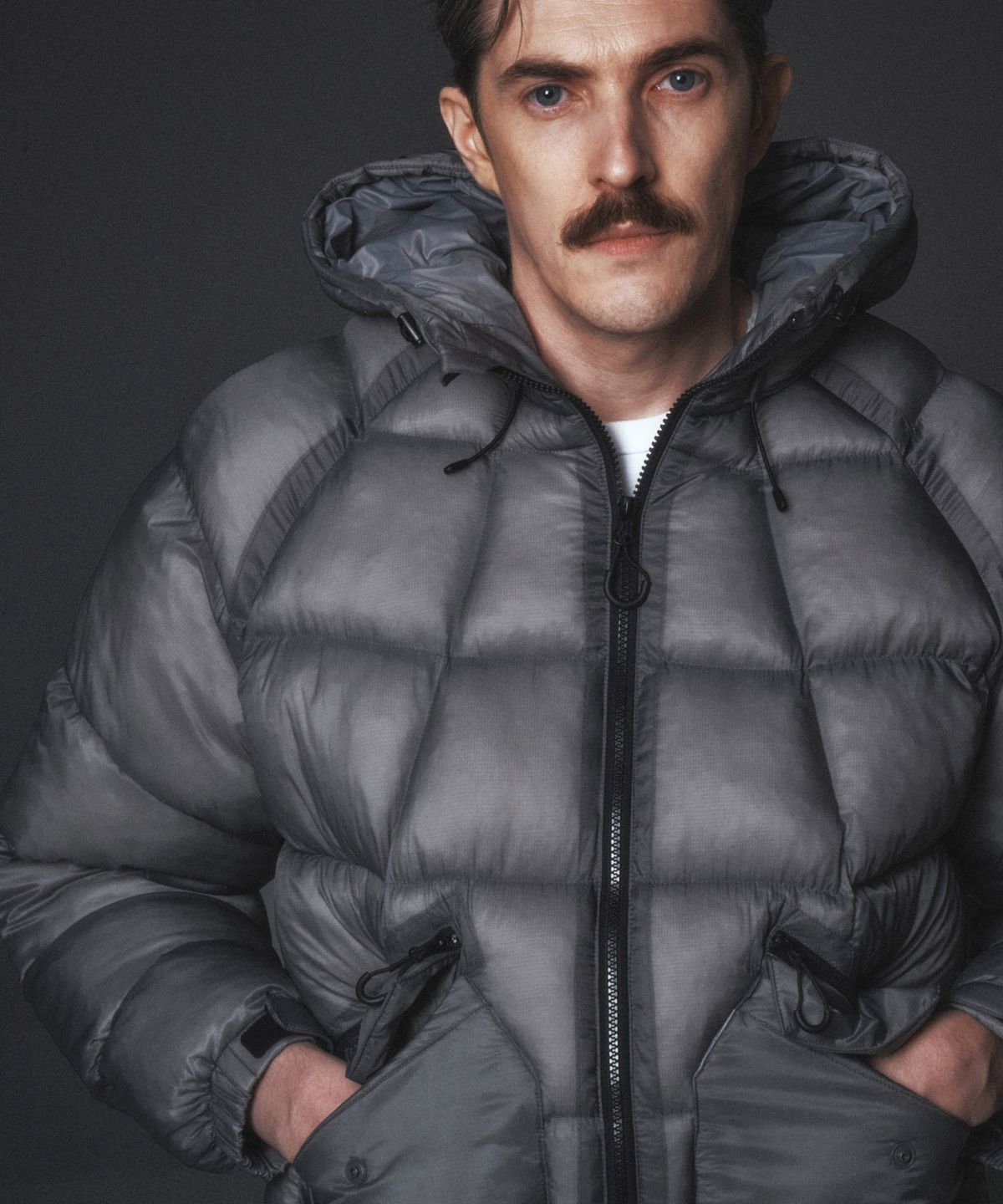 칼라파타르(KALAPATTHAR) AIR PUFFER HOODED JACKET - GREY