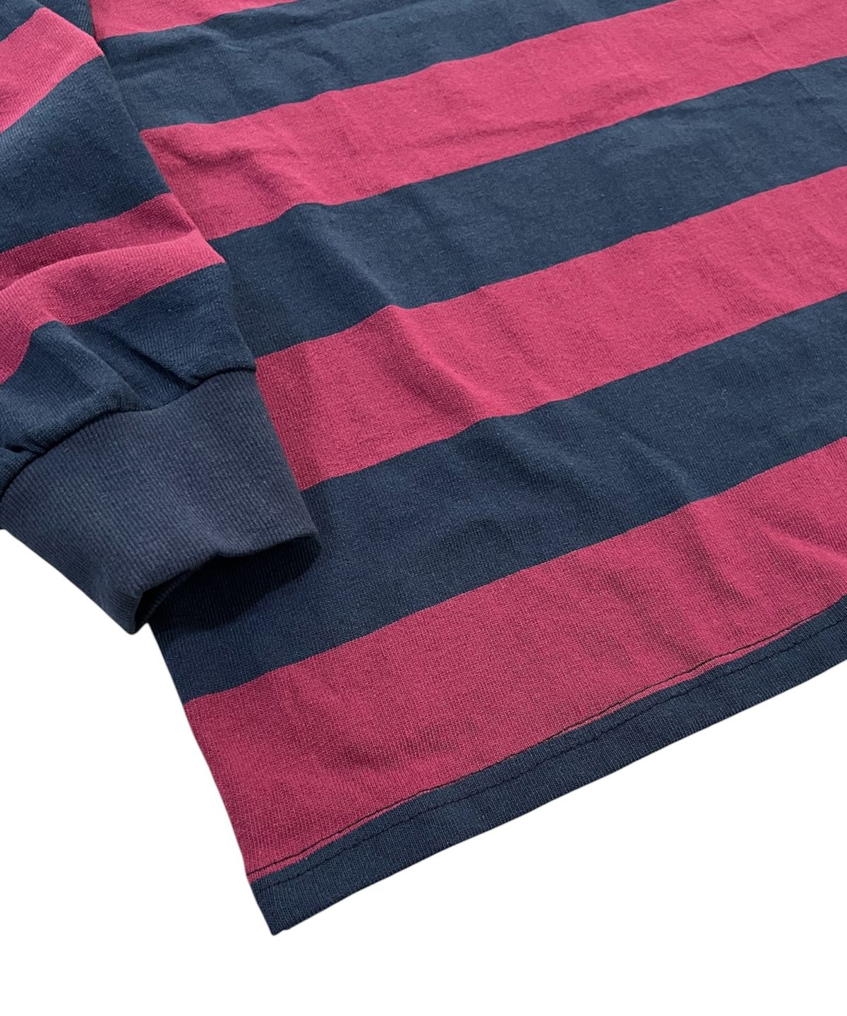 스케이터락(SK8ER ROCK) Varsity Patch Rugby Shirt (wine*navy)