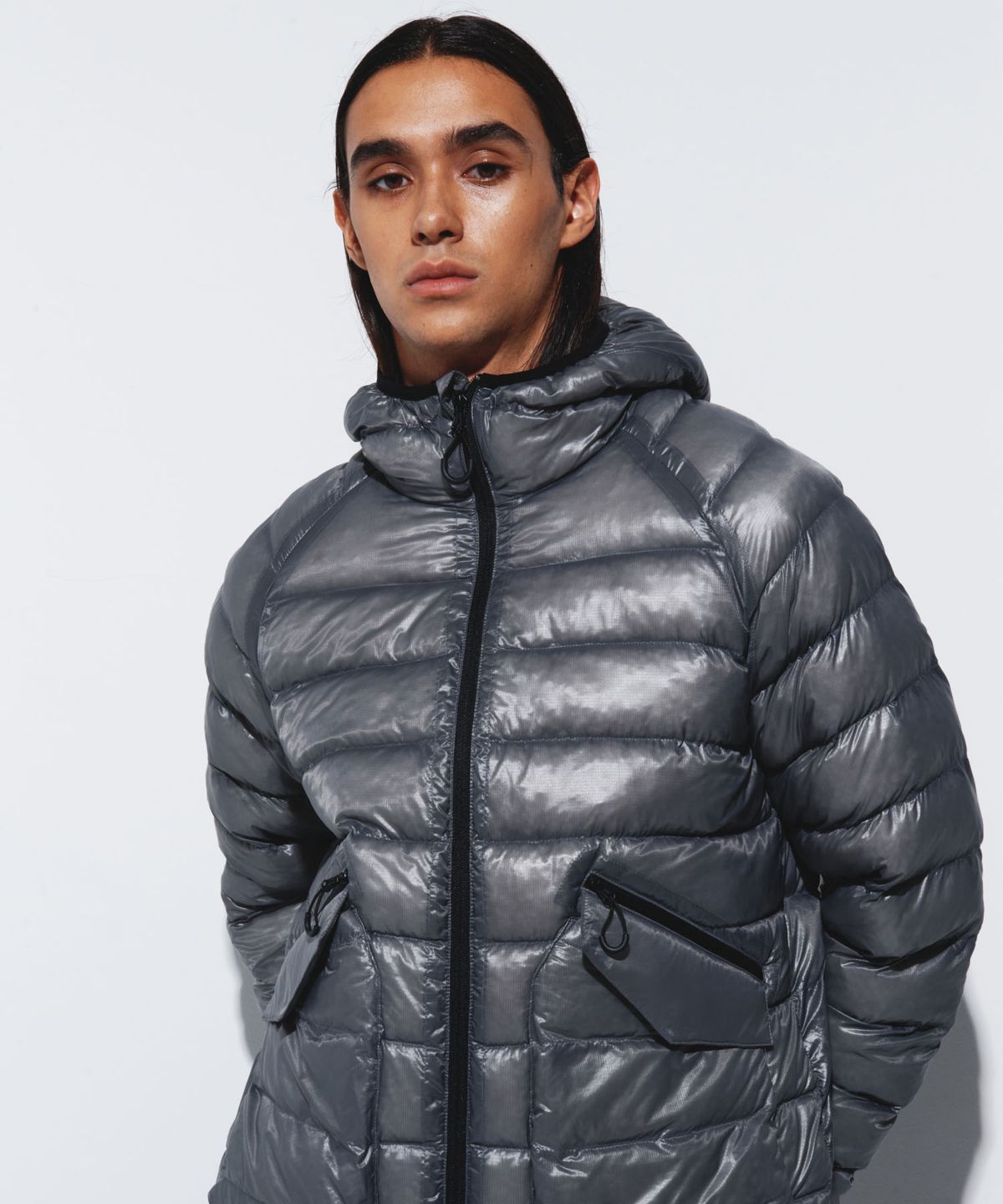 칼라파타르(KALAPATTHAR) AIR PADDED HOODED JACKET - GREY