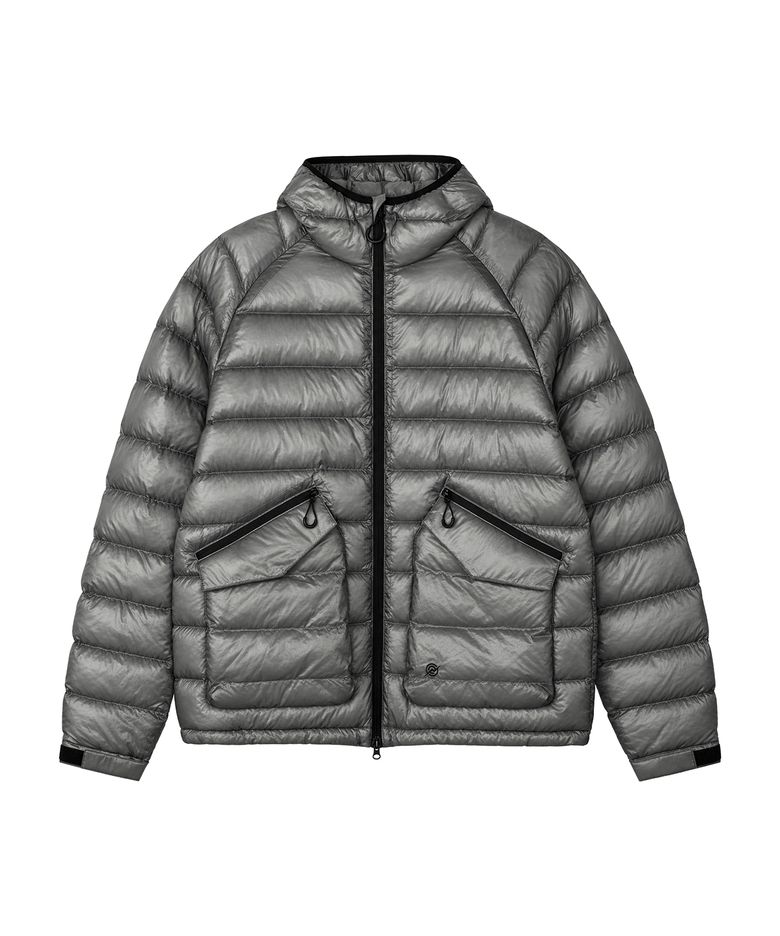 AIR PADDED HOODED JACKET - GREY