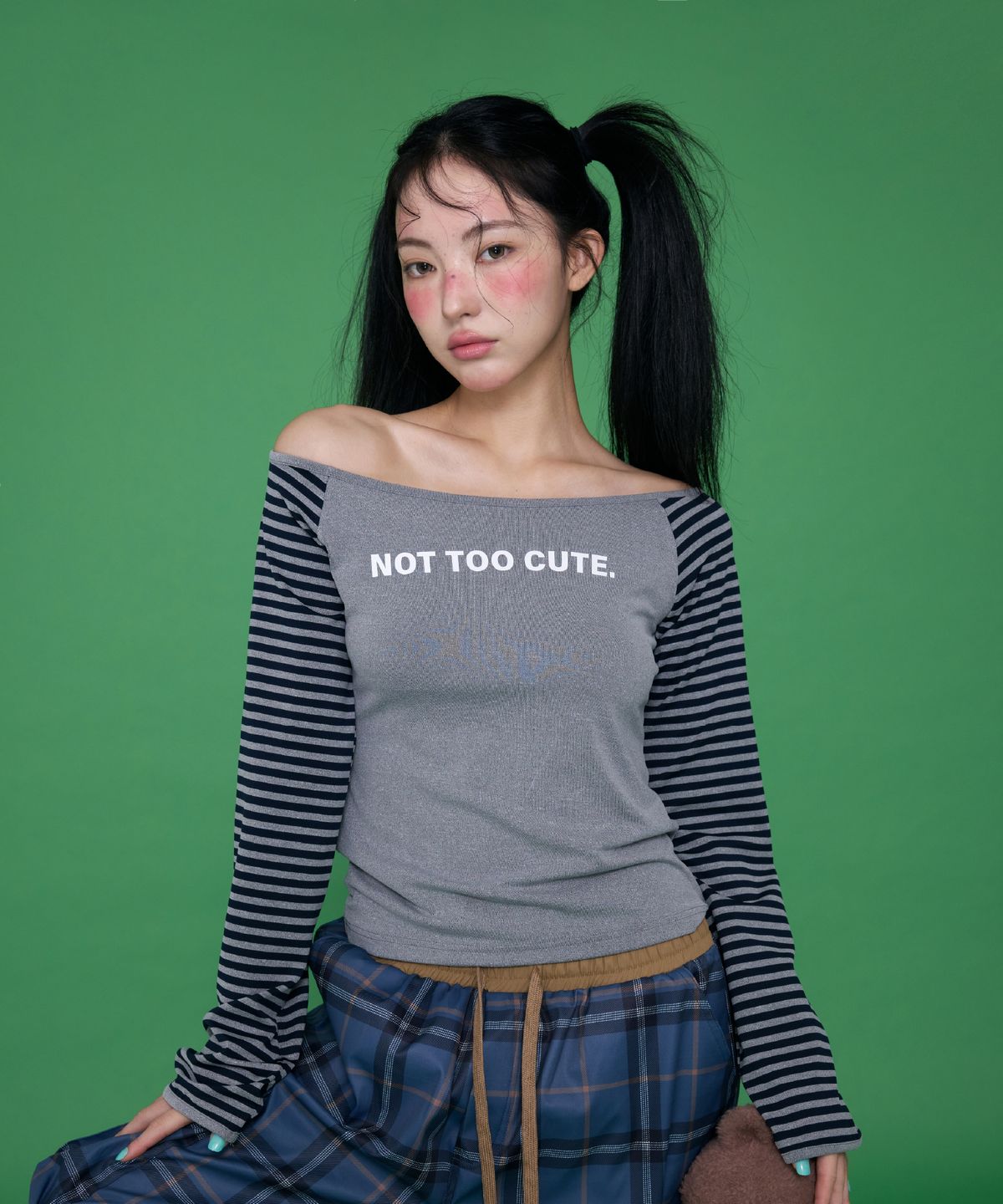 예그(YEGG) Stripe Sleeve T Gray