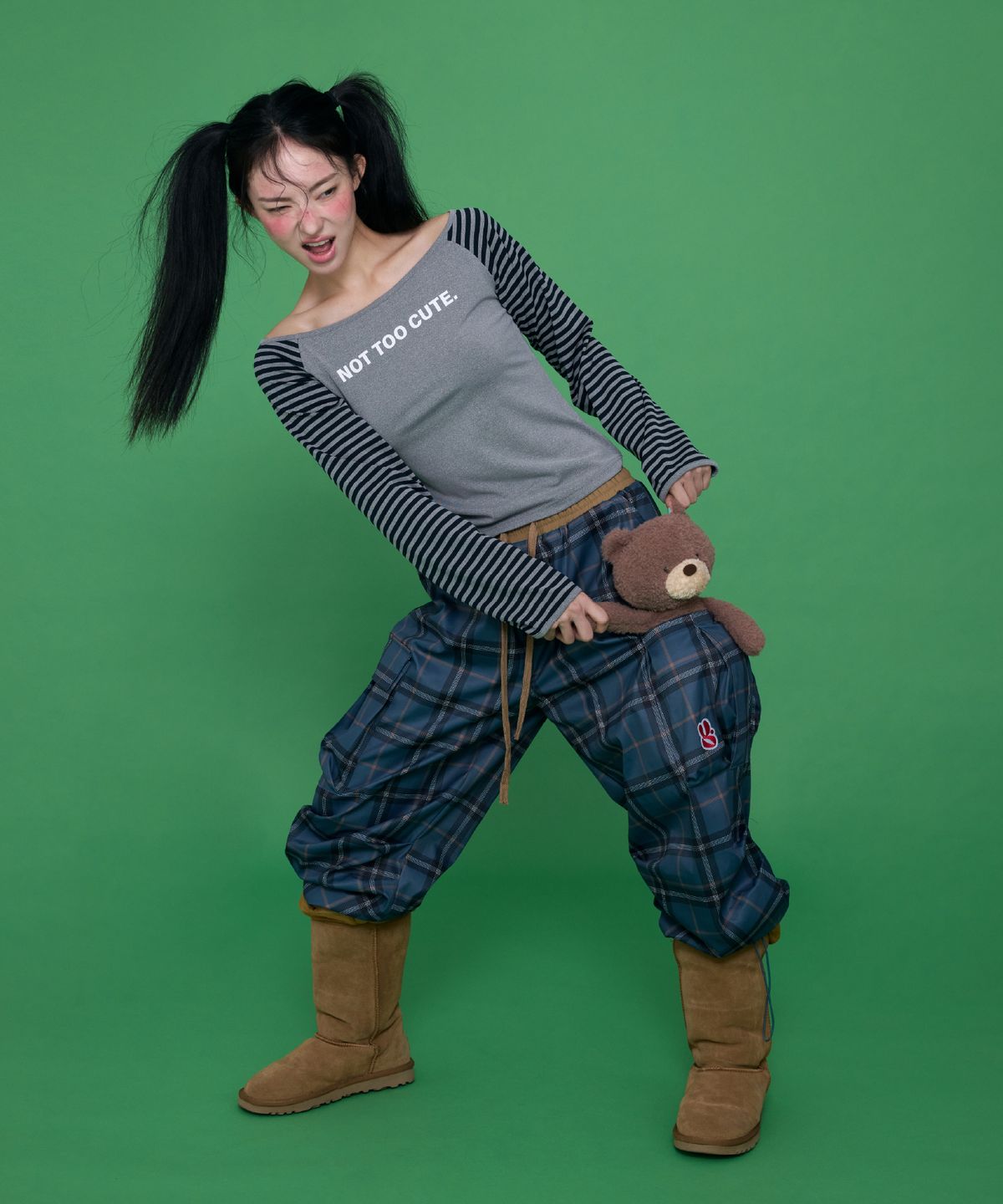 예그(YEGG) Stripe Sleeve T Gray