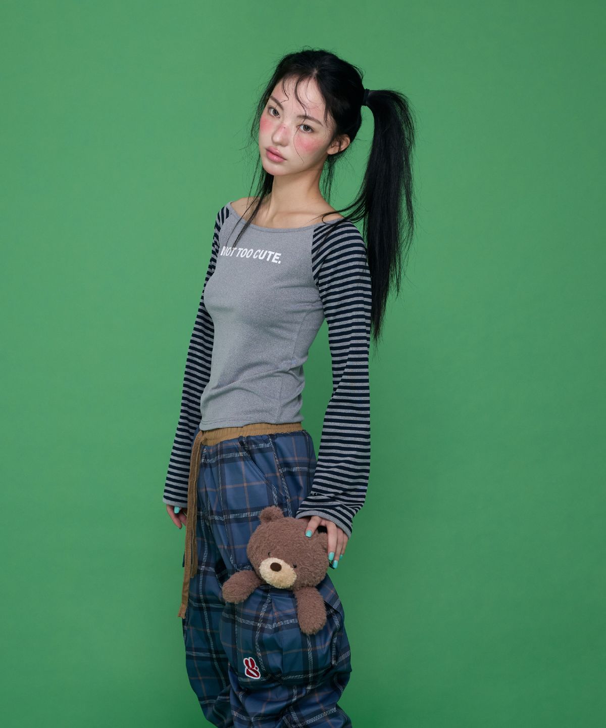 예그(YEGG) Stripe Sleeve T Gray