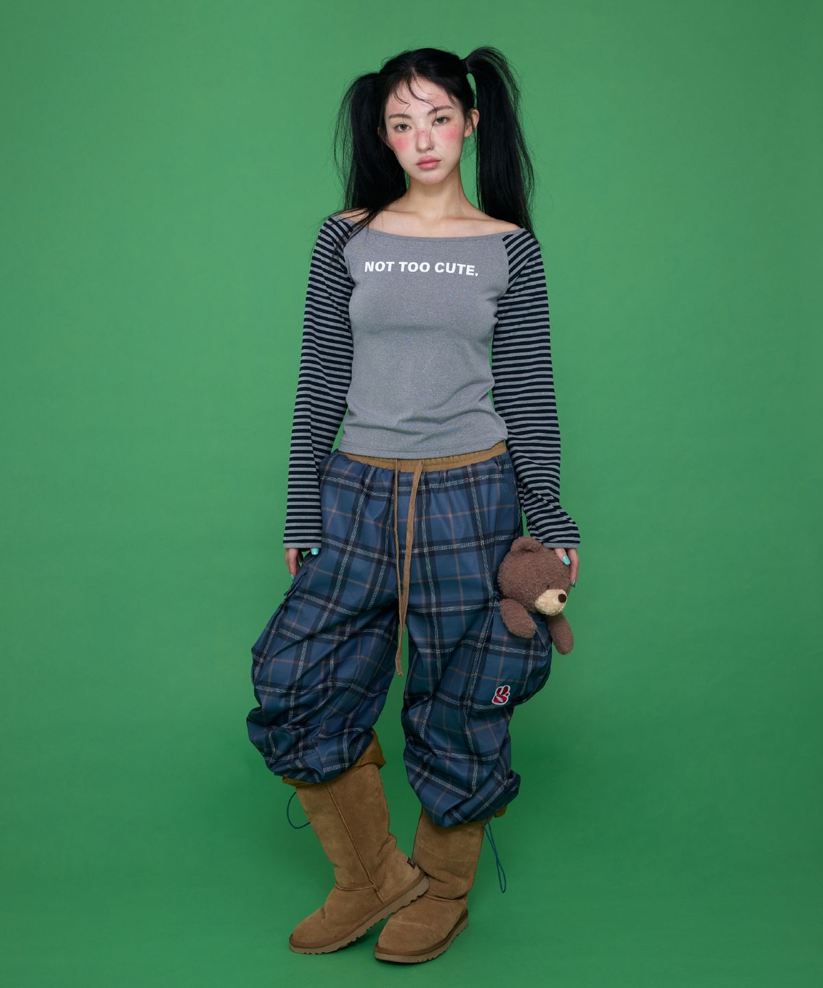 예그(YEGG) Stripe Sleeve T Gray