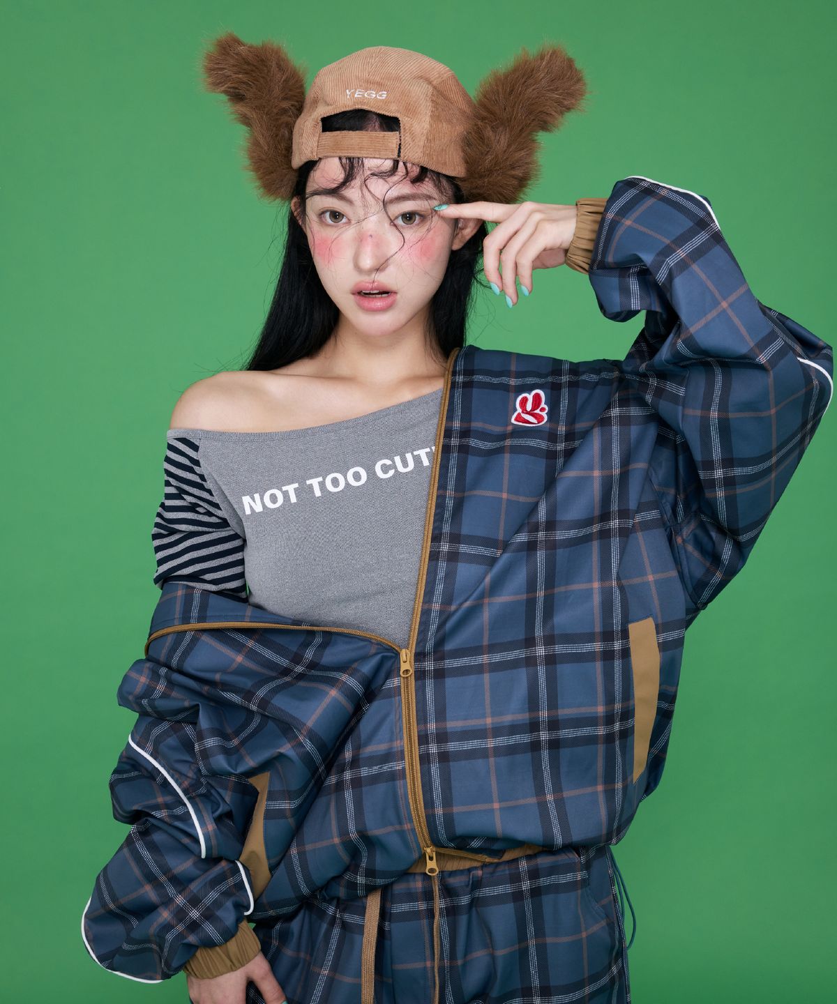 예그(YEGG) Stripe Sleeve T Gray
