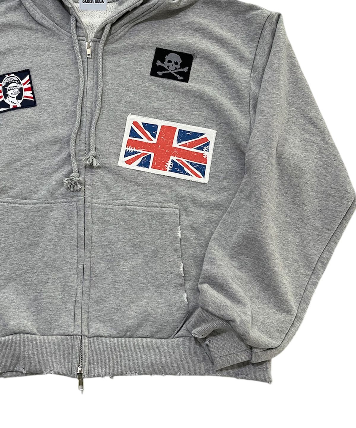 스케이터락(SK8ER ROCK) Brit Riot Sweat Zip Hoodie (melange gray)