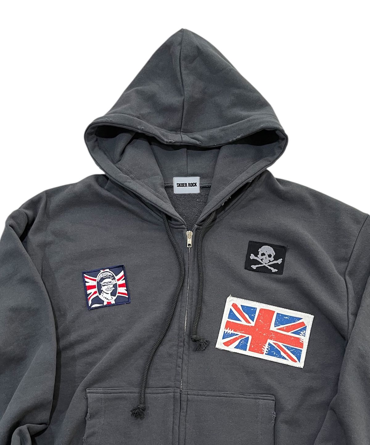 스케이터락(SK8ER ROCK) Brit Riot Sweat Zip Hoodie (dark gray)