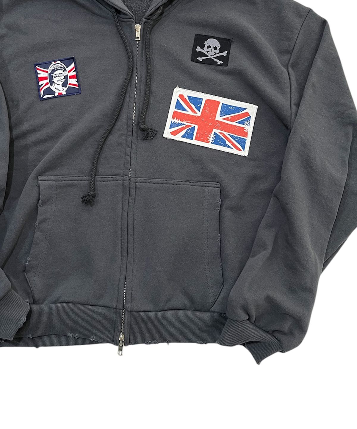 스케이터락(SK8ER ROCK) Brit Riot Sweat Zip Hoodie (dark gray)