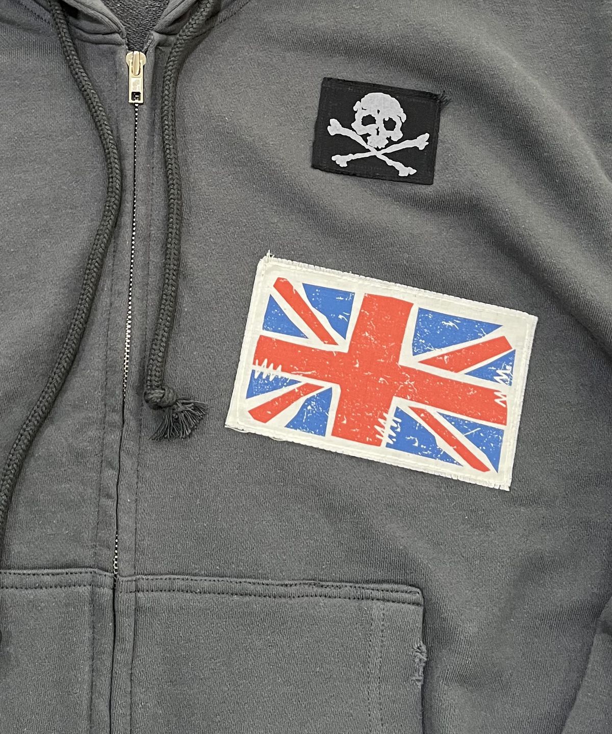 스케이터락(SK8ER ROCK) Brit Riot Sweat Zip Hoodie (dark gray)