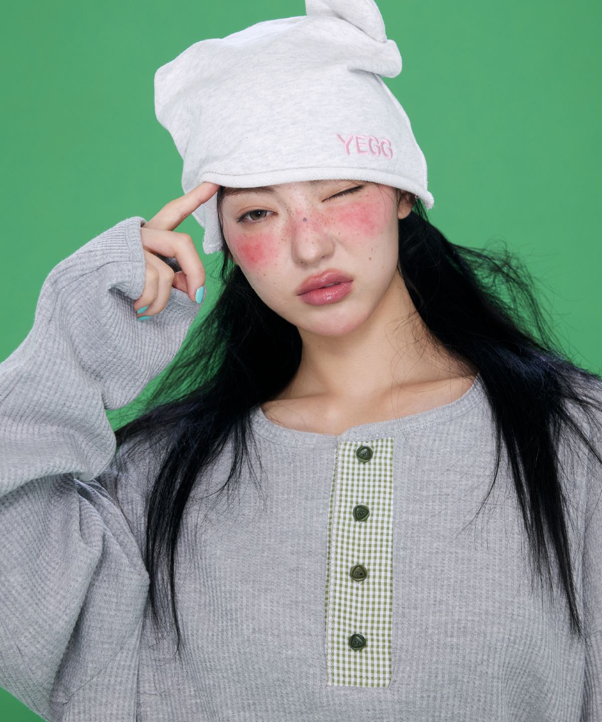예그(YEGG) Wapple Sleeve T Gray