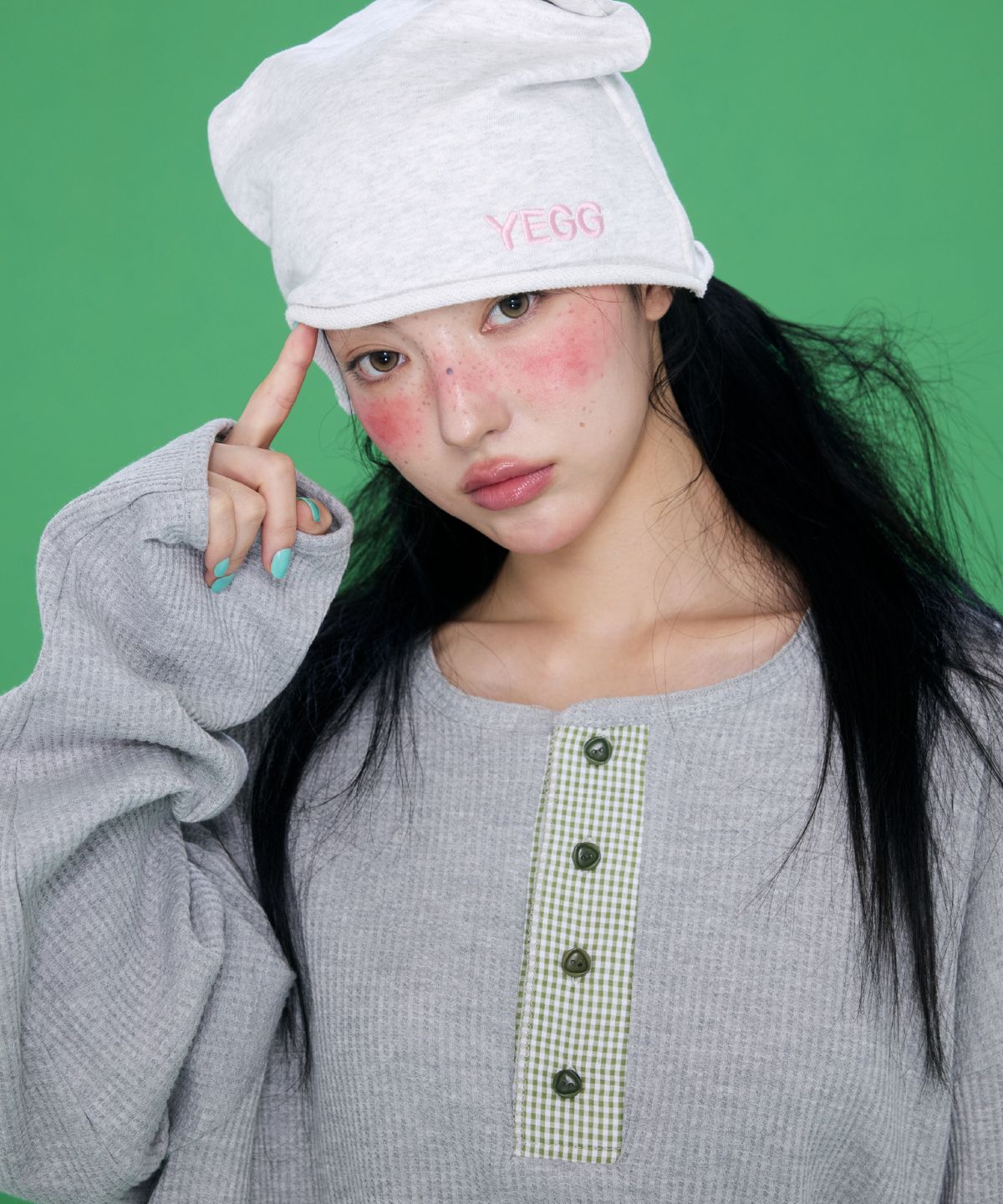 예그(YEGG) Wapple Sleeve T Gray